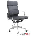 Modernes Eames Hotel Leder Aluminium Sitzung Freizeit Stuhl (B01)